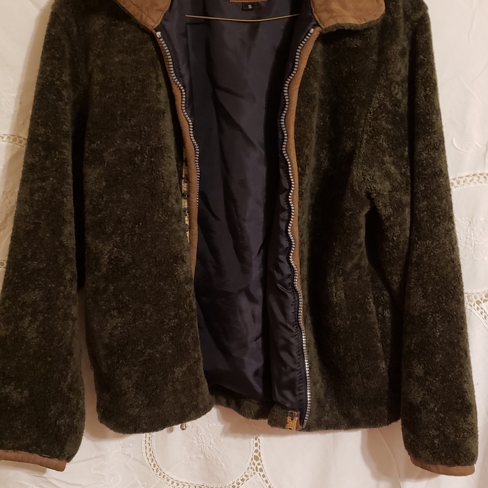 jacket, Wooley Bully Wear, Forest Green, size small,